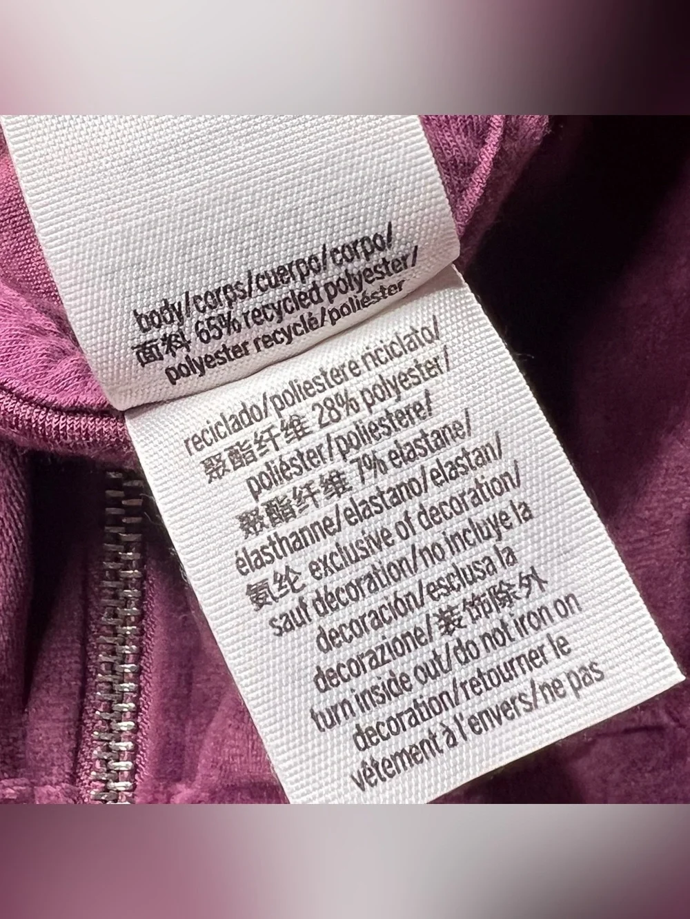 Victoria's Secret PINK Velvet Velour Tracksuit Jacket and Pants in Purple M/L - Picture 10 of 10